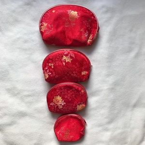 ✅ NWOT .Set of 4 Cosmetic Bags/Pouches